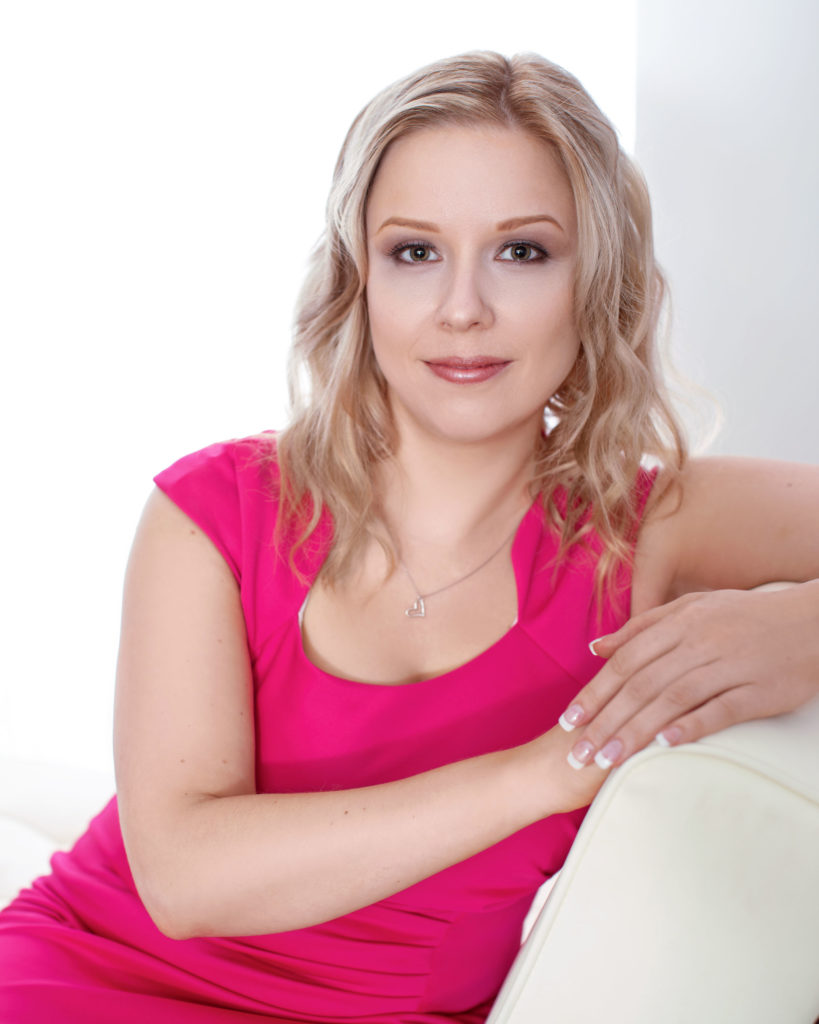 Celebrating Local Women In Business Featuring Sarah Doyle Headshot Pink Dress Confident